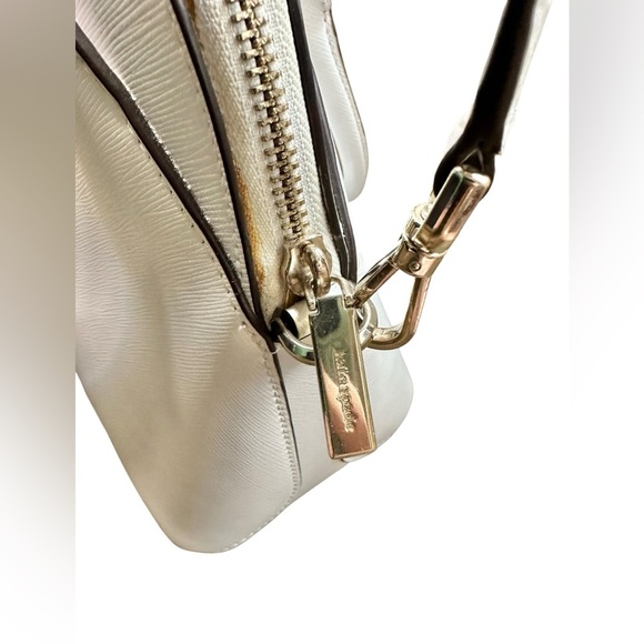 Kate Spade Payton Medium Dome Satchel White Leather Crossbody - Picture 12 of 12